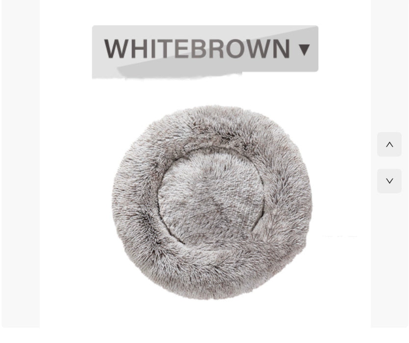 Round Fluffy Winter Cat Bed – Soft Hairy Pet Nest