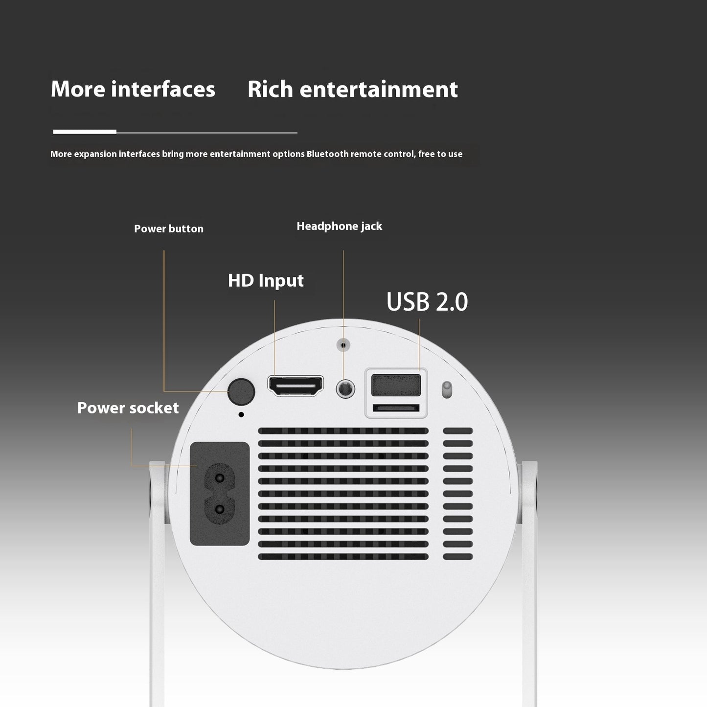 HY300 Pro Mini Smart Projector – WiFi, Bluetooth, 180° Rotatable