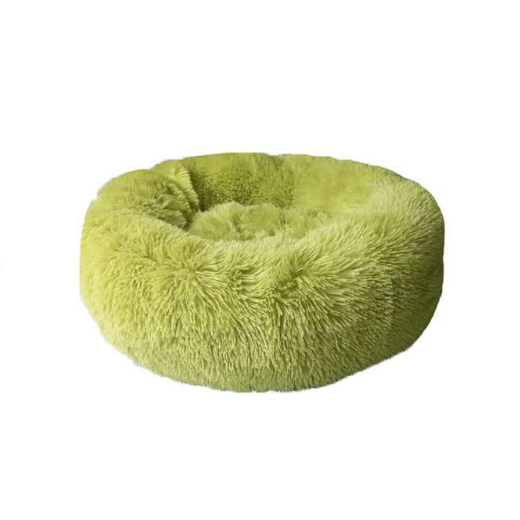 Round Fluffy Winter Cat Bed – Soft Hairy Pet Nest