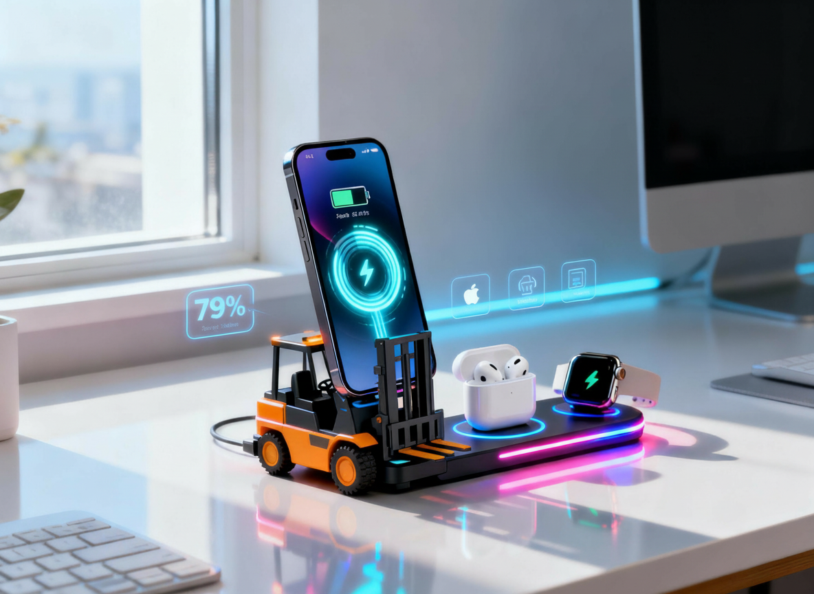 Forklift Car 3-in-1 Wireless Charger Stand